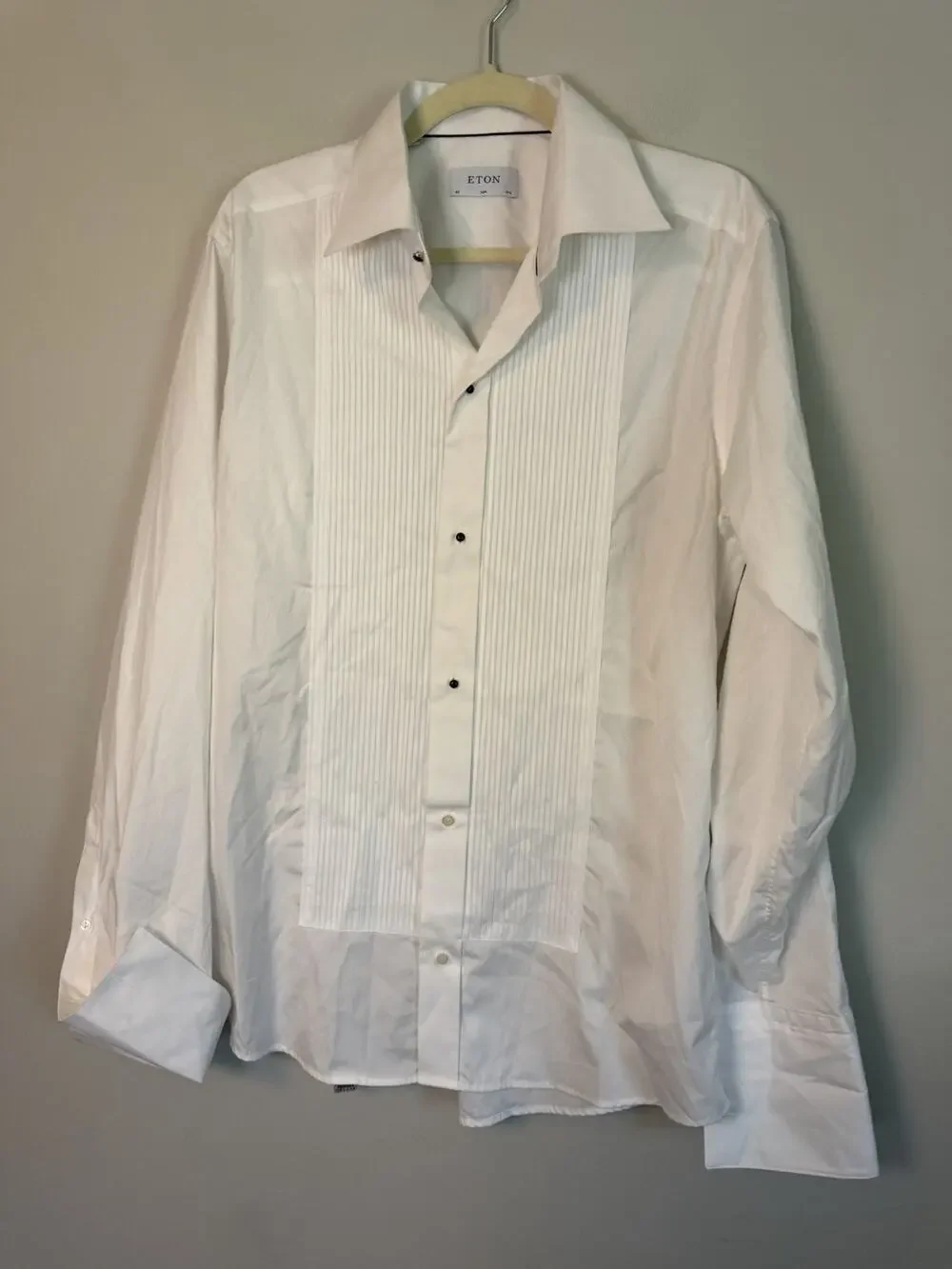Eton Men's Tuxedo Shirt Slim Fit 42 16.5 White NEW $298